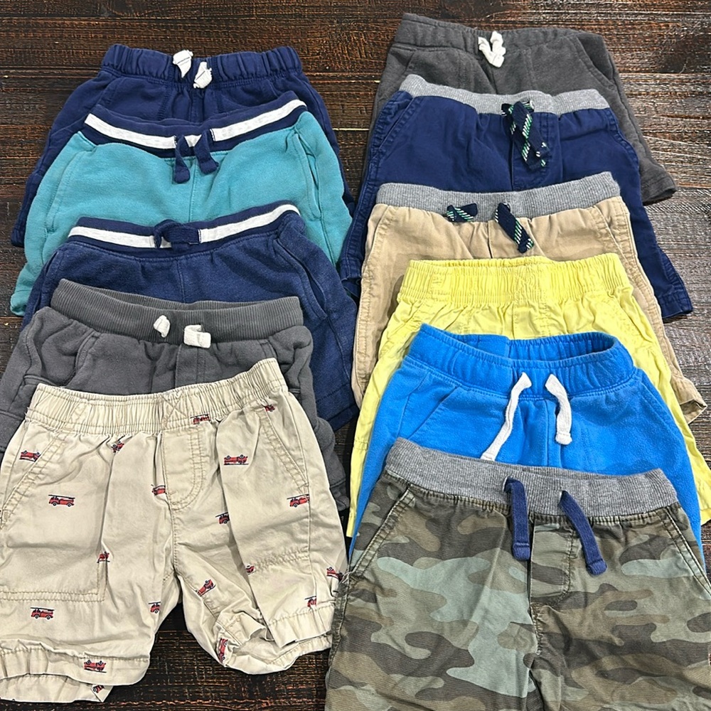 2T Toddler Drawstring Shorts Haul! All Carters or Cat & Jack - 14 shorts!!